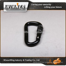 Shiny zinc coated Carabiner and heart shaped carabiner